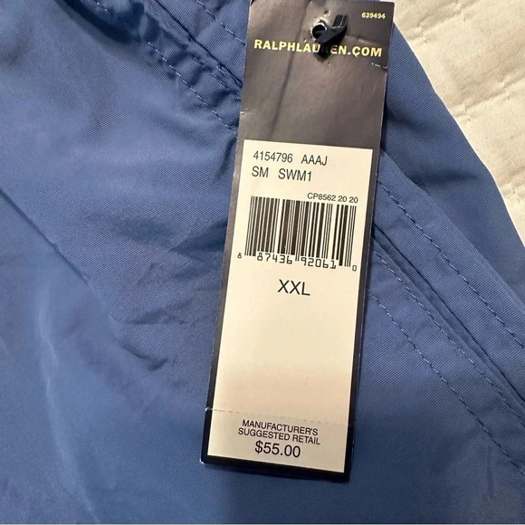 Men's POLO RALPH LAUREN  Blue Swimsuit Trunks XXL 2XL NWT NEW(A1 - Picture 5 of 14